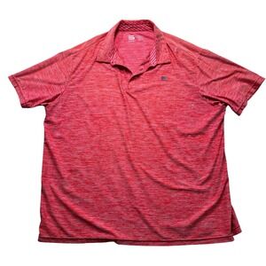 Three Sixty Six Mens 4XL Red Heathered Performance Golf Polo Shirt  #K95
